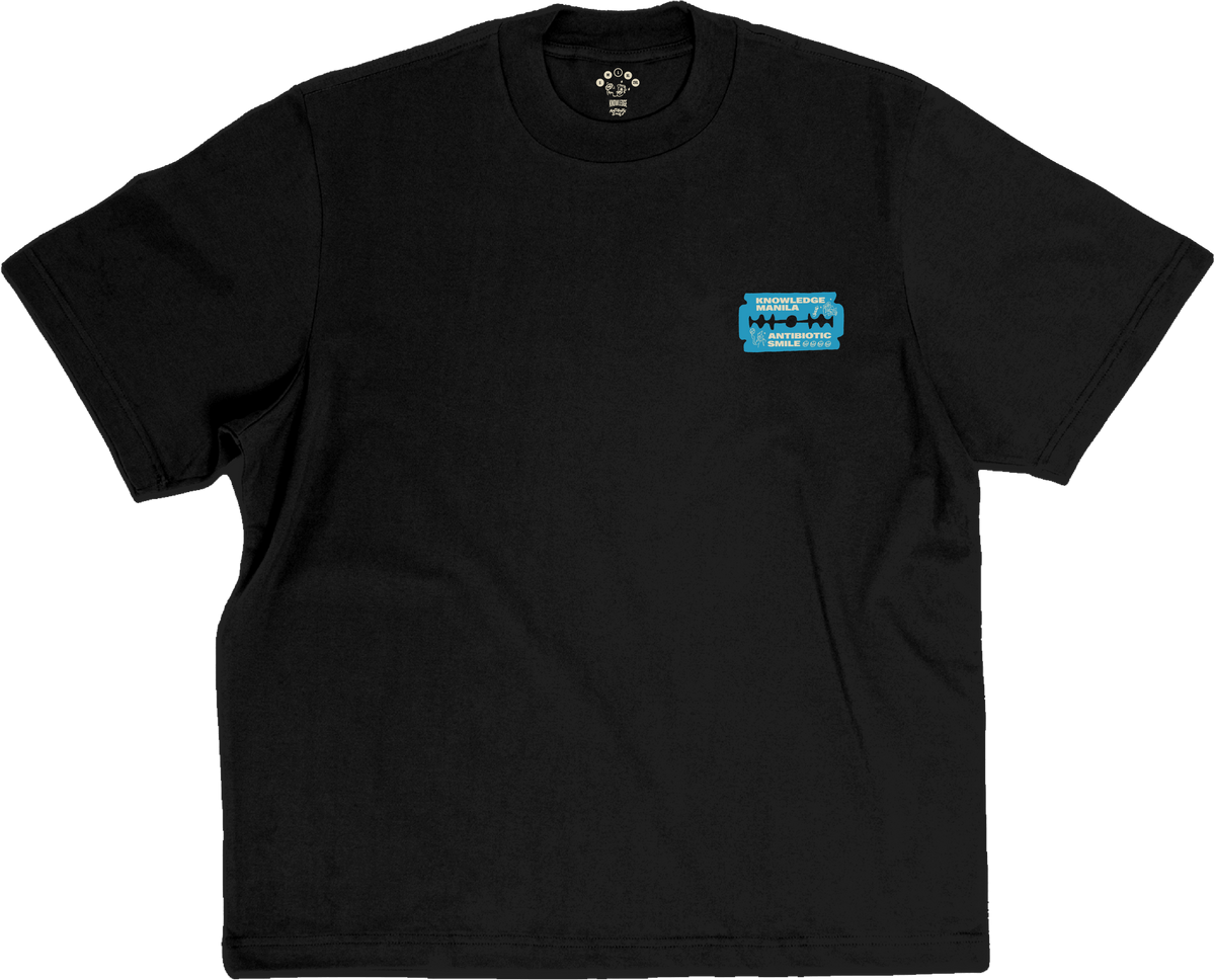 Knowledge Antibiotic Smile Razor Blade T-Shirt Black