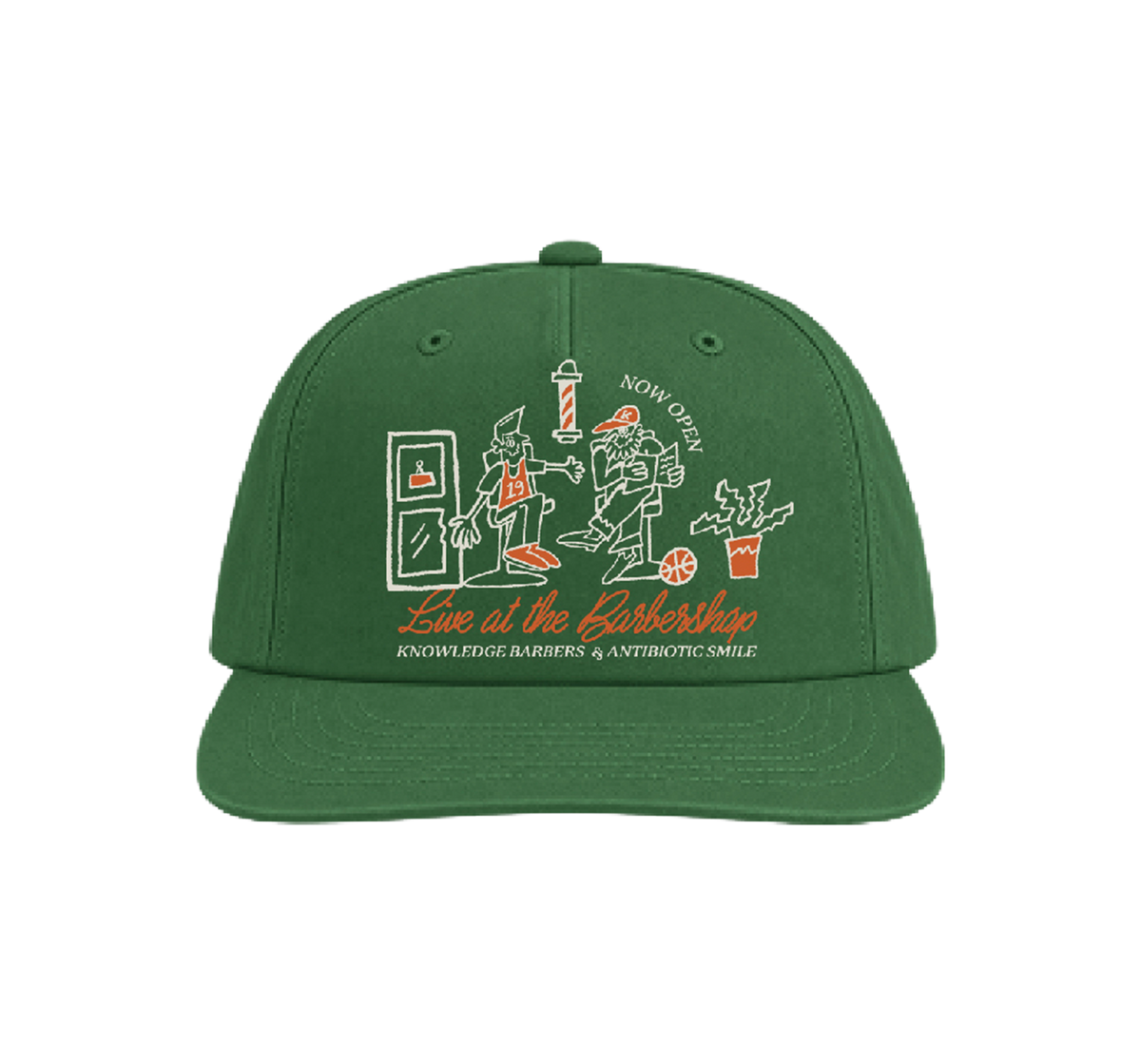 Antibiotic Smile Barbershop Cap Green